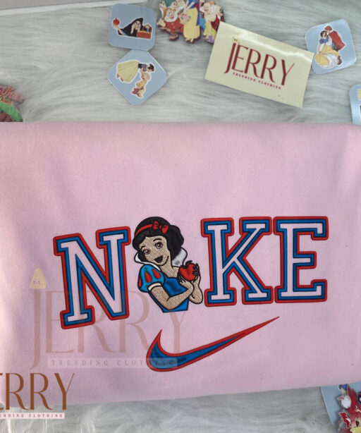 Snow White And Prince Florian Disney Nike Embroidered Sweatshirts