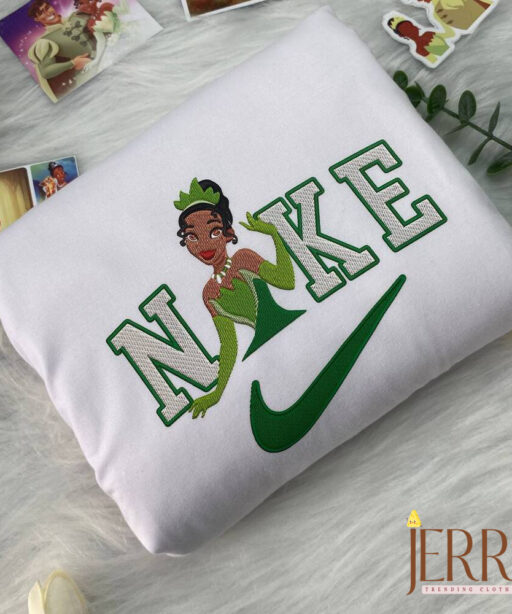 Tiana And Prince Naveen The Princess and the Frog Disney Nike Embroidered Sweatshirt