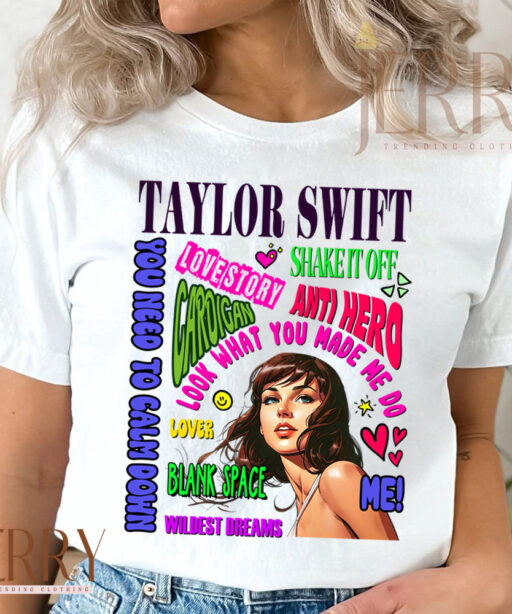 Top 10 Music Songs Taylor Swift T Shirt