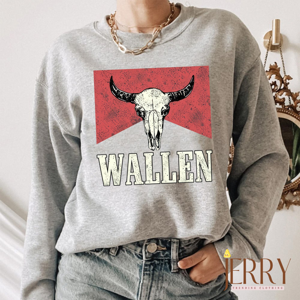 Morgan Wallen Shirt Retro Wallen Bull Skull Shirt Morgan Wallen