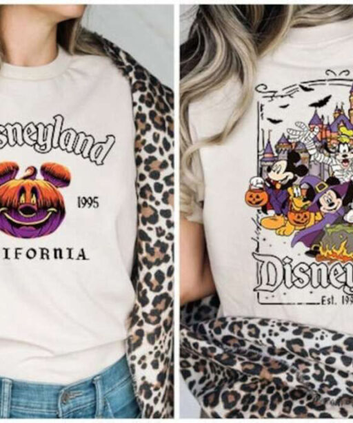 2 Sided Disney Halloween Comfort Color Shirt, Disneyland Est.1955 Halloween Sweatshirt, Oogie Boogie Bash Party Shirt,Disney Halloween Party