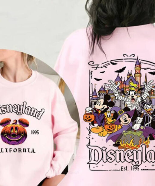 2 Sided Disney Halloween Comfort Color Shirt, Disneyland Est.1955 Halloween Sweatshirt, Oogie Boogie Bash Party Shirt,Disney Halloween Party