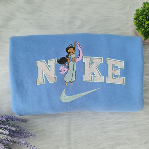 Aladdin and Jasmine Disney Nike Embroidered Sweatshirts