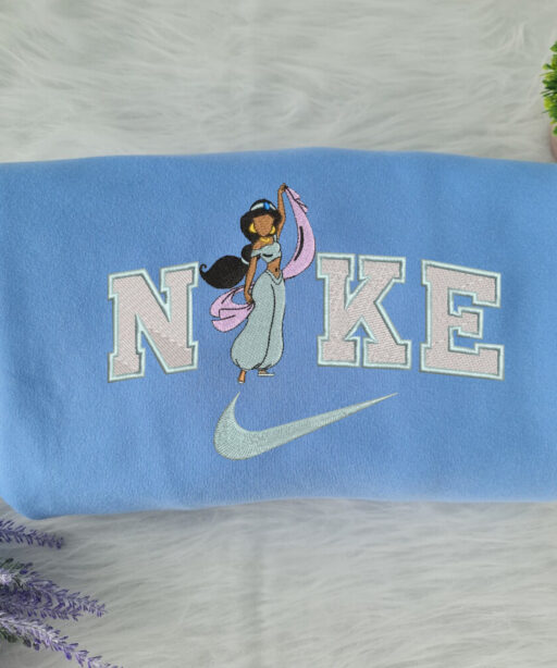 Aladdin and Jasmine Disney Nike Embroidered Sweatshirts