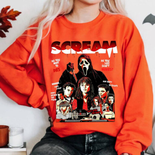 Scream Vintage Halloween Shirt, Halloween Shirt, Ghostface Shirts, Horror Movie Tee, Halloween Party, Scary Movie Shirt, Scream Sweatshirt