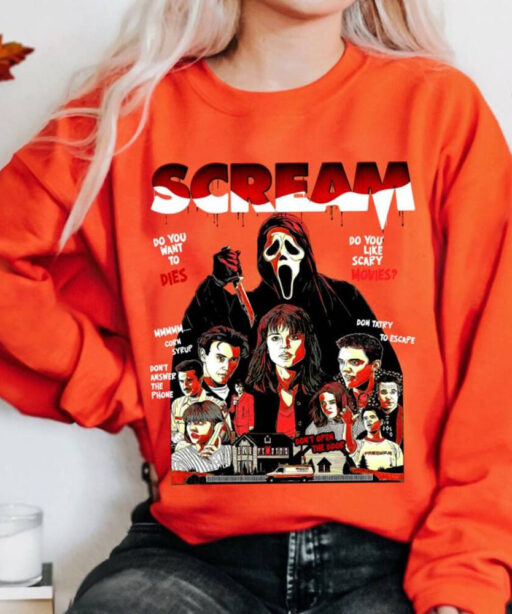 Scream Vintage Halloween Shirt, Halloween Shirt, Ghostface Shirts, Horror Movie Tee, Halloween Party, Scary Movie Shirt, Scream Sweatshirt