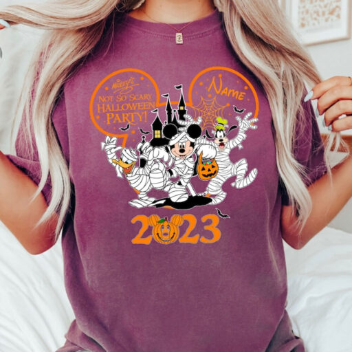 Comfort Color Mickeys Not So Scary Halloween Shirt, Disney Halloween 2023 Shirt, Disney Halloween Skeleton Shirt, Halloween Matching Shirt