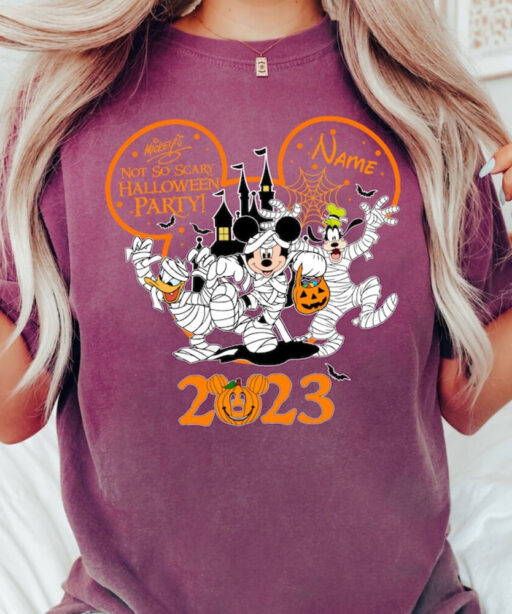 Comfort Color Mickeys Not So Scary Halloween Shirt, Disney Halloween 2023 Shirt, Disney Halloween Skeleton Shirt, Halloween Matching Shirt
