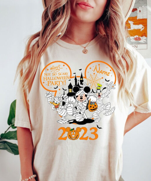 Comfort Color Mickeys Not So Scary Halloween Shirt, Disney Halloween 2023 Shirt, Disney Halloween Skeleton Shirt, Halloween Matching Shirt