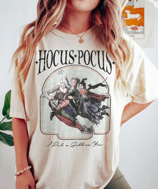 Hocus Pocus Comfort Colors Shirt, Retro Hocus Pocus Sweatshirt, Sanderson Sisters Sweatshirt, Halloween Party Shirts,Disney Halloween Outfit