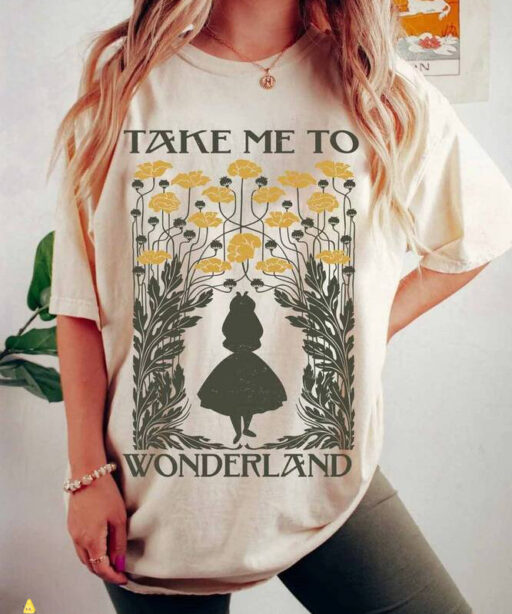Alice In Wonderland Watercolor Comfort Shirt, Retro Disney Toddler Shirt, Alice Shirt, Disney World Shirt, Disney Movie Tee, Disneyland Trip