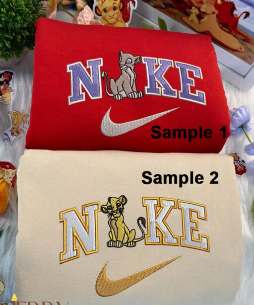 Baby Couple The Lion King Disney Nike Embroidered Sweatshirts