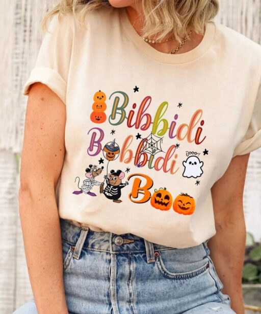 Bibbidi Bobbidi Boo Halloween Shirt, Jaq And Gus Halloween Shirt, Disney Cinderrella Shirt, Funny Disney Halloween Shirt, Halloween 2023 Tee