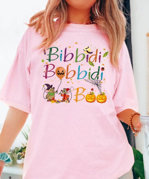 Bibbidi Bobbidi Boo Halloween Shirt, Jaq And Gus Halloween Shirt, Mickey Pumpkin Shirt, Disney Cinderella Halloween Shirt, Disneyland Shirt