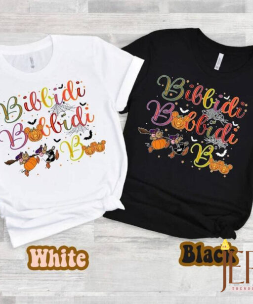 Bibbidi Bobbidi Boo Halloween Shirt, Jaq And Gus Halloween Toddler, Mickey Pumpkin Shirt, Disneyworld Shirts Family, Disneyland Paris Shirt