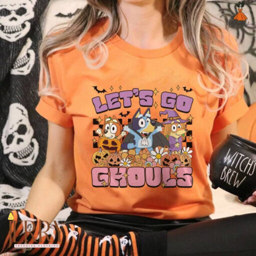 Bluey Let's Go Ghouls Shirt, Bluey Trick or Treat Shirt, Bluey Halloween Shirt, Trick or Treat, Kids Halloween Shirt, Halloween Party Tee