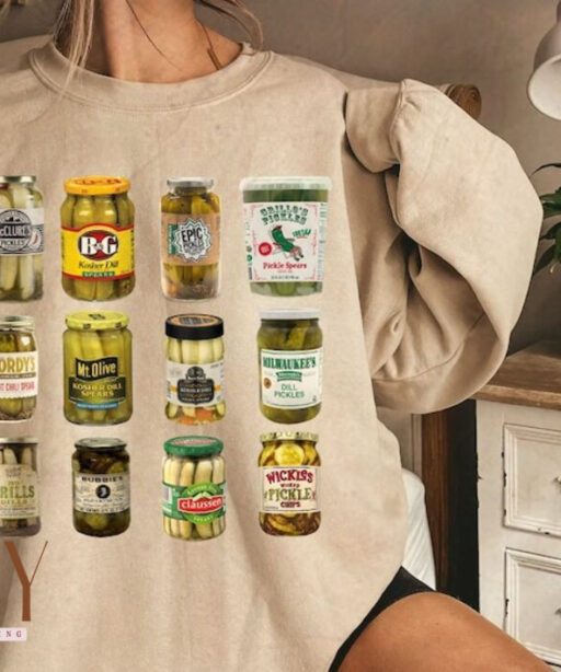 Canned Pickles Sweatshirt, Pickle shirt, Pickle Crewneck Sweatshirt, Pickle Lovers Hoodie, Pickle Crewneck Sweatshirt