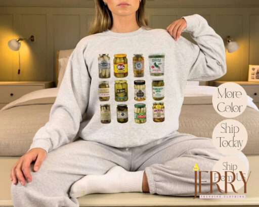 Canned Pickles Sweatshirt, Pickle shirt, Pickle Crewneck Sweatshirt, Pickle Lovers Hoodie, Pickle Crewneck Sweatshirt