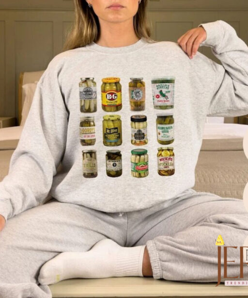 Canned Pickles Sweatshirt, Pickle shirt, Pickle Crewneck Sweatshirt, Pickle Lovers Hoodie, Pickle Crewneck Sweatshirt