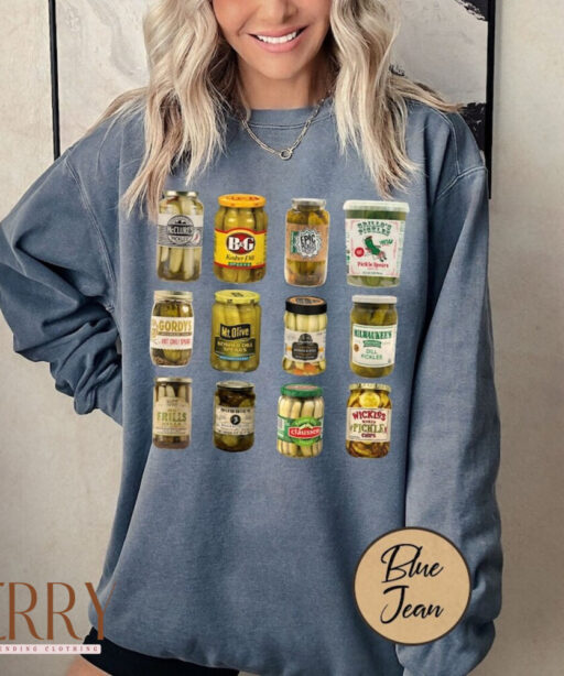 Canned Pickles Sweatshirt, Pickle shirt, Pickle Crewneck Sweatshirt, Pickle Lovers Hoodie, Pickle Crewneck Sweatshirt