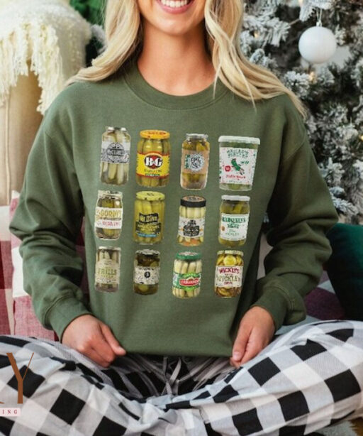 Canned Pickles Sweatshirt, Pickle shirt, Pickle Crewneck Sweatshirt, Pickle Lovers Hoodie, Pickle Crewneck Sweatshirt