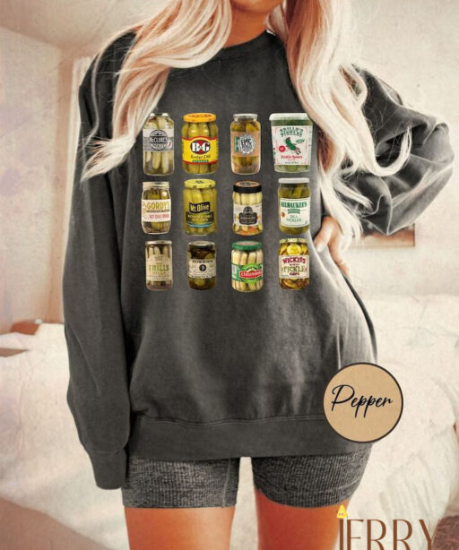 Canned Pickles Sweatshirt, Pickle shirt, Pickle Crewneck Sweatshirt, Pickle Lovers Hoodie, Pickle Crewneck Sweatshirt