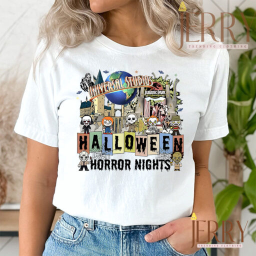 Cheap Universal Studio Halloween Horror Nights T Shirt, Character Horror Movie Disney Halloween T Shirts