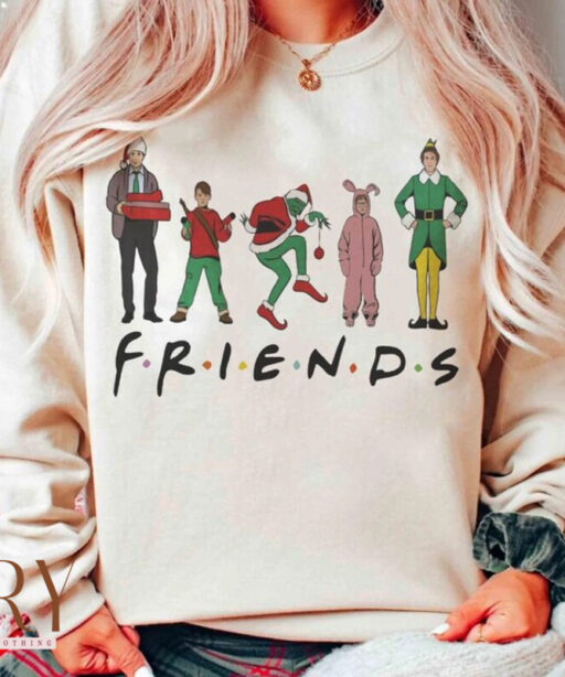 Christmas Friends shirt, xmas grinch friends sweatshirt, Funny Christmas, The Grinch Who Stole xmas, Christmas Grinch, xmas movie, Friends