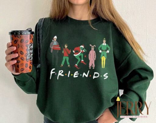 Christmas Friends shirt, xmas grinch friends sweatshirt, Funny Christmas, The Grinch Who Stole xmas, Christmas Grinch, xmas movie, Friends