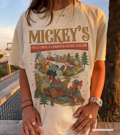 Christmas Train mickey shirt, Christmas Mouse And Friends, vintage disney christmas, Mickey Truck christmas shirt, christmas family shirt