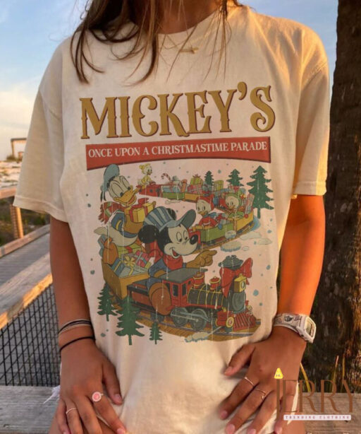 Christmas Train mickey shirt, Christmas Mouse And Friends, vintage disney christmas, Mickey Truck christmas shirt, christmas family shirt