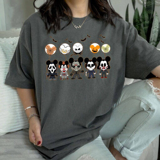 Comfort Color Disney Horror Friends Shirt, Disney Horror Nights, Disney Halloween Shirt,Horror Fan Shirt, Disney Family Tee,Horror Halloween