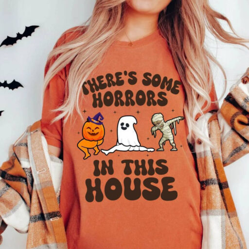 Comfort Color Funny Halloween Sweatshirt, There's Some Horrors In This House Sweatshirt, Funny Pumpkin Shirt, Spooky Season Shirt, Funny Tee