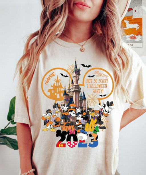 Comfort Color Mickey's Not So Scary Halloween Shirt, Disney Halloween 2023 Shirt, Disney Halloween Skeleton Shirt, Halloween Matching Shirt