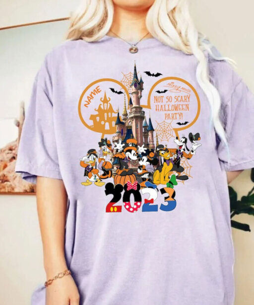 Comfort Color Mickey's Not So Scary Halloween Shirt, Disney Halloween 2023 Shirt, Disney Halloween Skeleton Shirt, Halloween Matching Shirt