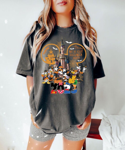 Comfort Color Mickey's Not So Scary Halloween Shirt, Disney Halloween 2023 Shirt, Disney Halloween Skeleton Shirt, Halloween Matching Shirt