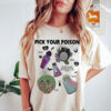 Comfort Color Vintage Retro Pick Your Poison Disney Halloween Shirt, Disneyland Villain Halloween Comfort Colors Shirt,Disney Villains shirt