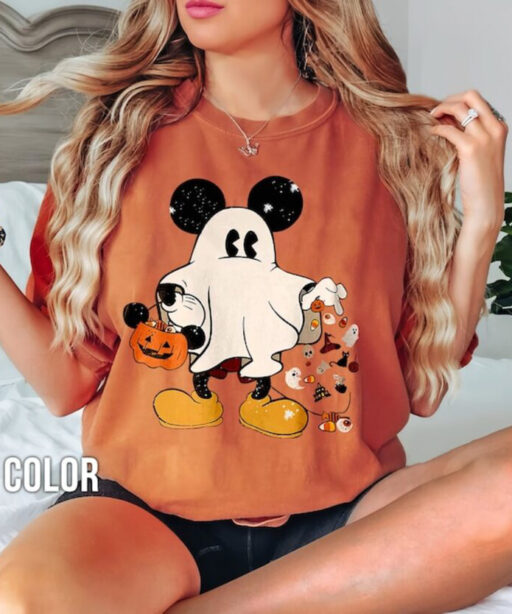 Comfort Colors Mickey Ghost Shirt, Mickey Spooky Shirt, Mickey's Not So Scary Halloween Party, Halloween Pumpkin Shirt, Halloween Sweatshirt