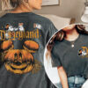 Comfort Colors Retro Disneyland Halloween Two Side Shirt, Disneyworld Two Side Halloween Sweater, Halloween Trip Matching Tee, Spooky Season