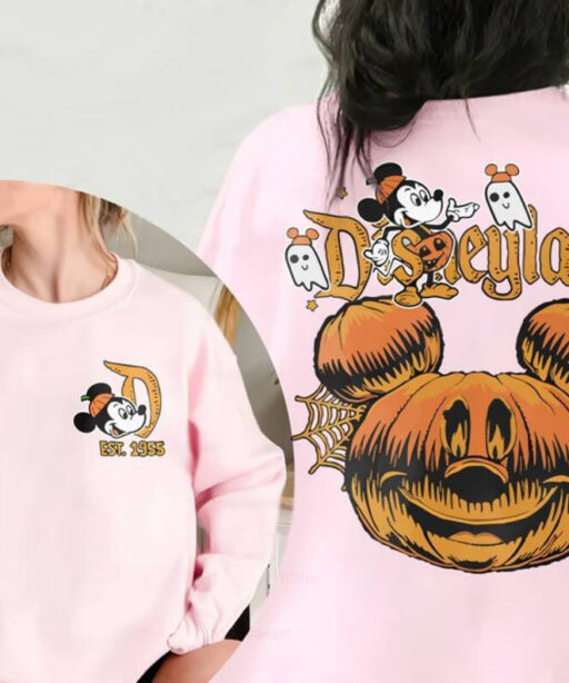Comfort Colors Retro Disneyland Halloween Two Side Shirt, Disneyworld Two Side Halloween Sweater, Halloween Trip Matching Tee, Spooky Season
