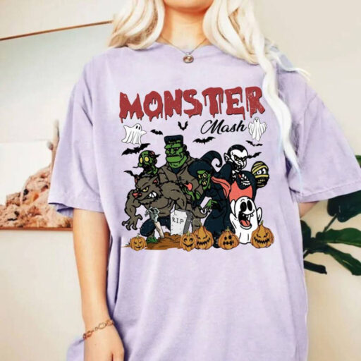 Comfort Colors Retro Halloween shirt, Monster Mash Comfort Color Shirt, Vintage Ghost Halloween Shirt, Monster Tee, Retro Fall Top, Fall Tee