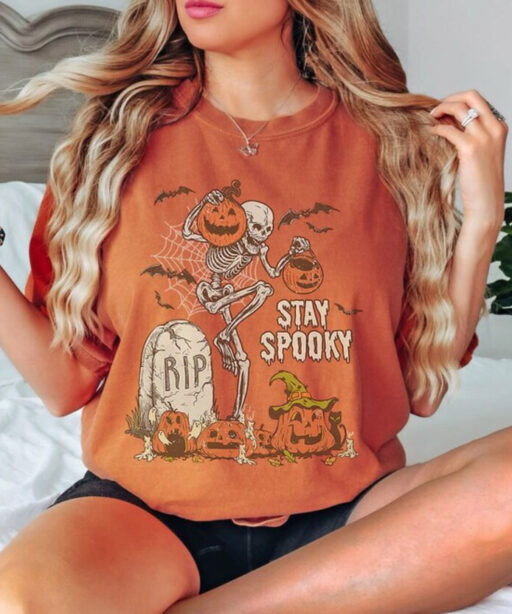 Comfort Colors Stay Spooky Shirt, Skeleton Sweatshirt, Funny Dead Inside Sarcastic Shirt, Funny Gifts, Funny Sayings Shirt, Funny Mom Shirt