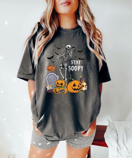 Comfort Colors Stay Spooky t-shirt, Halloween Shirt, Witch Shirt, Gift For Halloween, iprintasty halloween, Skeleton Fall Halloween,Fall Tee