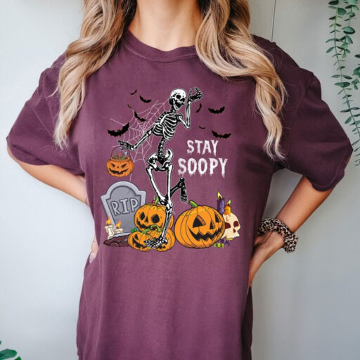 Comfort Colors Stay Spooky t-shirt, Halloween Shirt, Witch Shirt, Gift For Halloween, iprintasty halloween, Skeleton Fall Halloween,Fall Tee