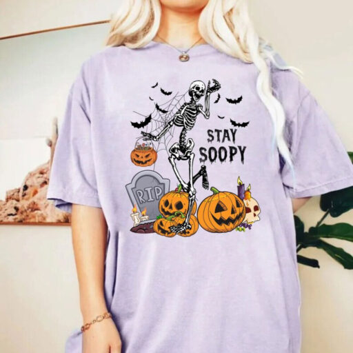 Comfort Colors Stay Spooky t-shirt, Halloween Shirt, Witch Shirt, Gift For Halloween, iprintasty halloween, Skeleton Fall Halloween,Fall Tee