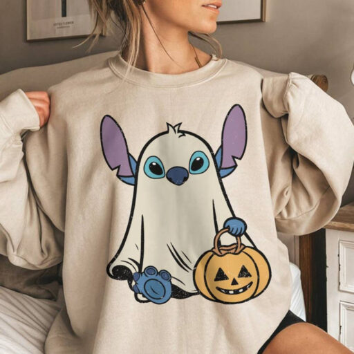 Comfort Colors Stitch Ghost Halloween Shirts, Retro Stitch Pumpkin Halloween Sweatshirt, Mickey's Not So Scary Disney Halloween Party 2023