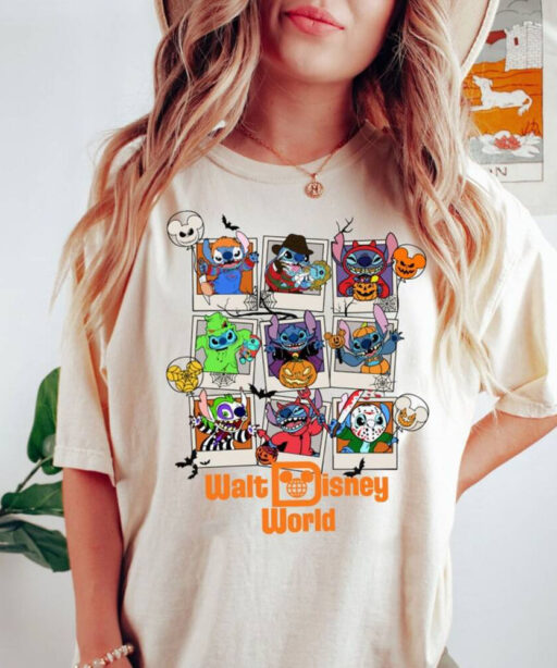 Comfort Colors Stitch Horror Halloween Shirt,Horror Movie Characters,Walt Disneyworld Halloween Shirt,Stitch Halloween Shirt,Halloween Shirt
