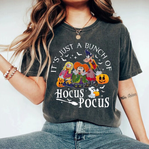 Comfort Colors® Disney Halloween Hocus Pocus Shirt, It's Just A Bunch Of Hocus Pocus, Mickey And Friends, Disney Sanderson Sisters Shirt