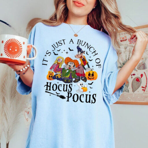 Comfort Colors® Disney Halloween Hocus Pocus Shirt, It's Just A Bunch Of Hocus Pocus, Mickey And Friends, Disney Sanderson Sisters Shirt