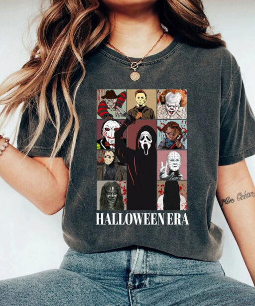 Comfort Colors® In My Halloween Era Shirt, Horror Halloween Characters Shirt, Horror Movie shirt, Halloween Horror Nights, Scary Movie shirt